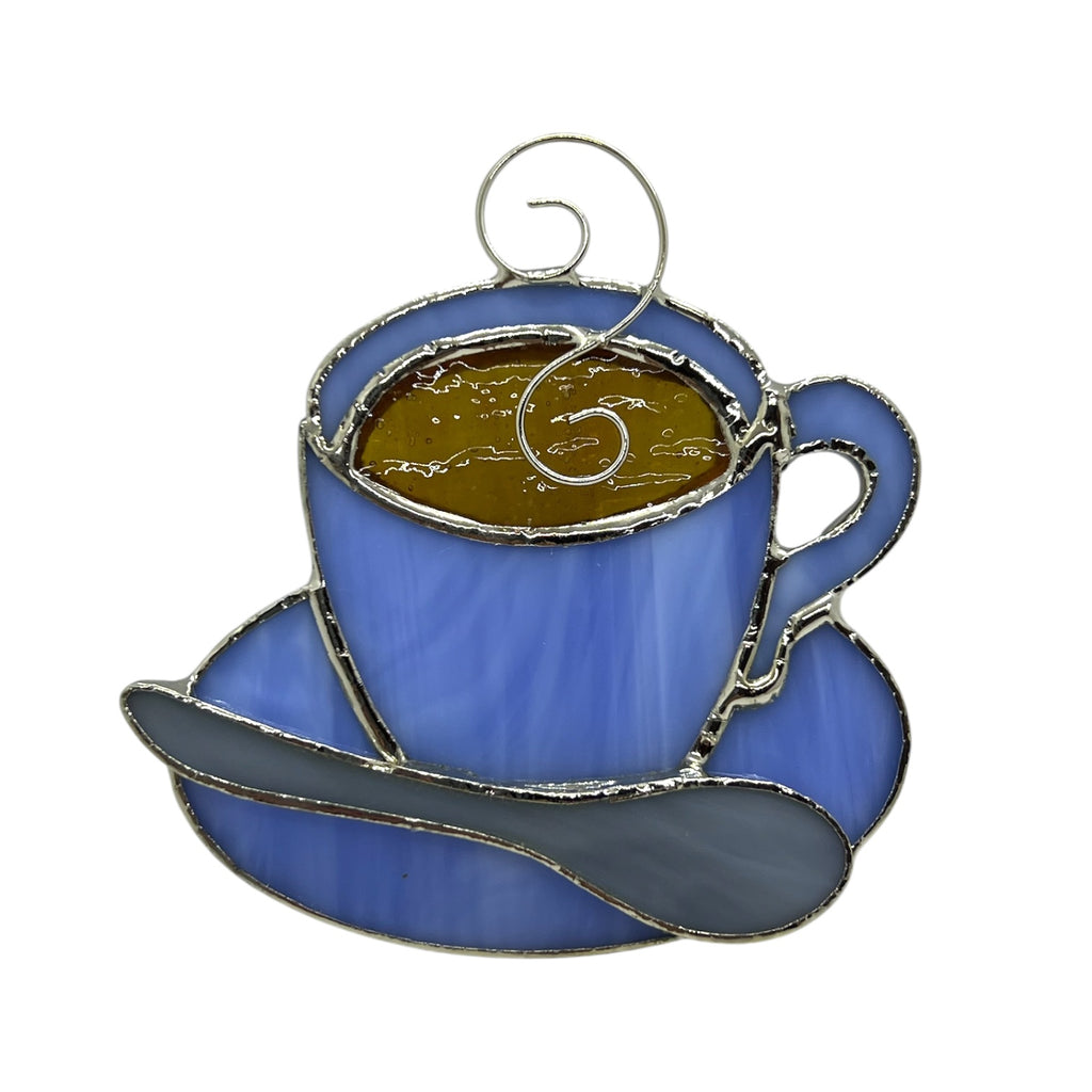 Glass Cover- Coffee Time (Light Blue Glass)