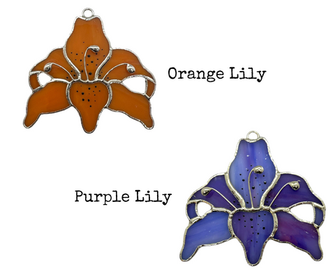 Glass Cover- Lily Flower