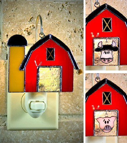 Glass Cover- Barn with Switchable Cow/Pig