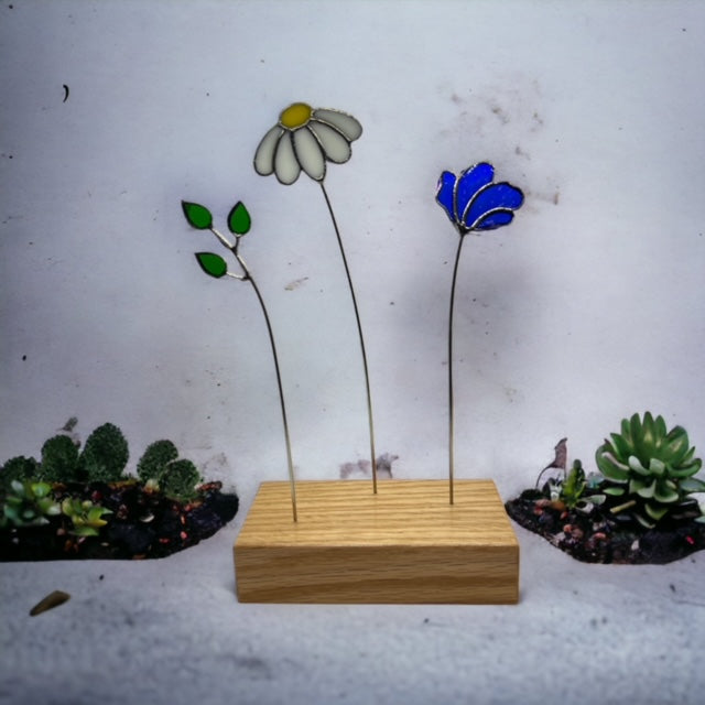 Wooden 3 hole Rectangle Stand