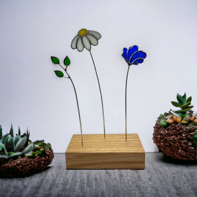 Wooden 3 hole Rectangle Stand