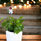 Holiday Mini Plant Stake- Christmas SNOWMAN