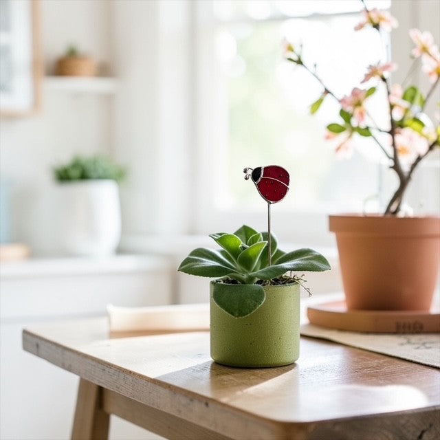 Mini Plant Stake- Spring LADYBUG