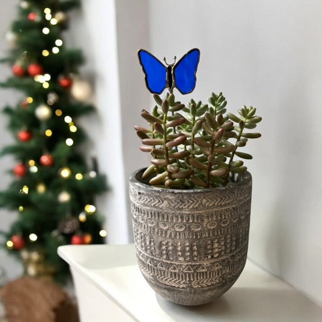 Holiday Mini Plant Stake- Blue Butterfly