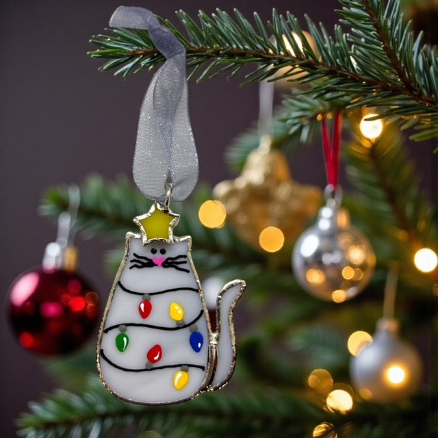 Swittle Christmas CAT Ornament "Meow-y Christmas"
