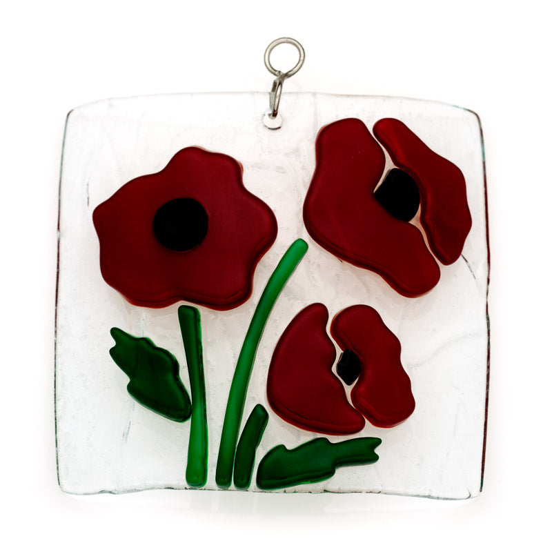 Glass Cover- Poppies