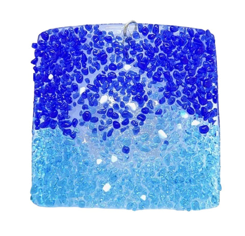 Glass Cover- Blue Ocean Swirl