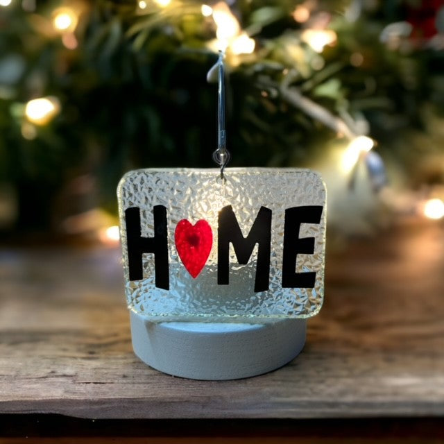 Glass Cover- HOME Sign (with Heart "Swappable")