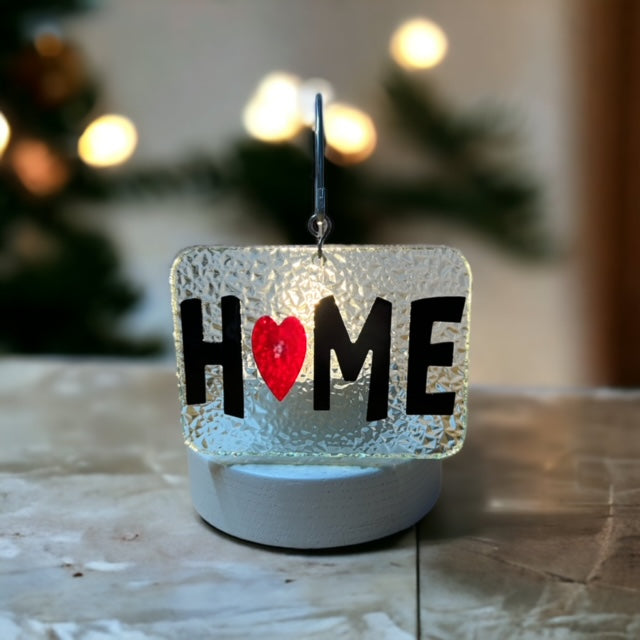 Glass Cover- HOME Sign (with Heart "Swappable")