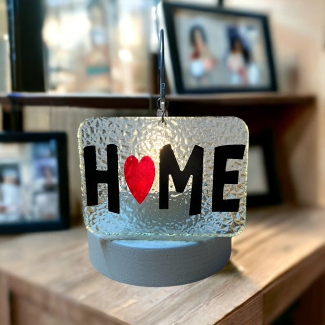 Glass Cover- HOME Sign (with Heart "Swappable")
