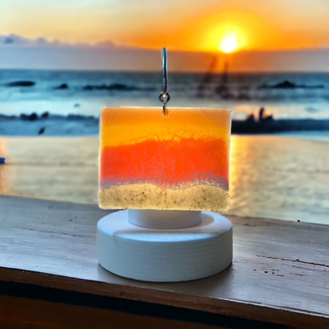 Glass Cover- Beach Wave Sunset
