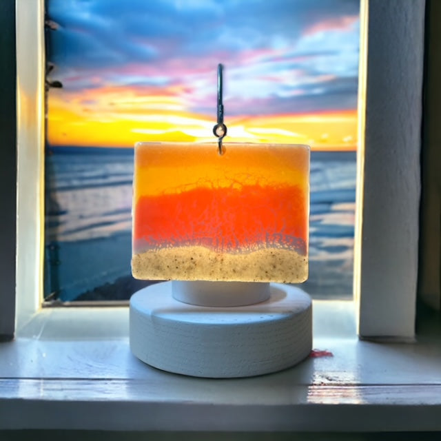 Glass Cover- Beach Wave Sunset