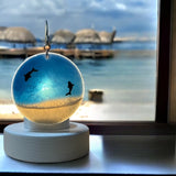 Glass Cover- Beach Wave Circle/ Sharks