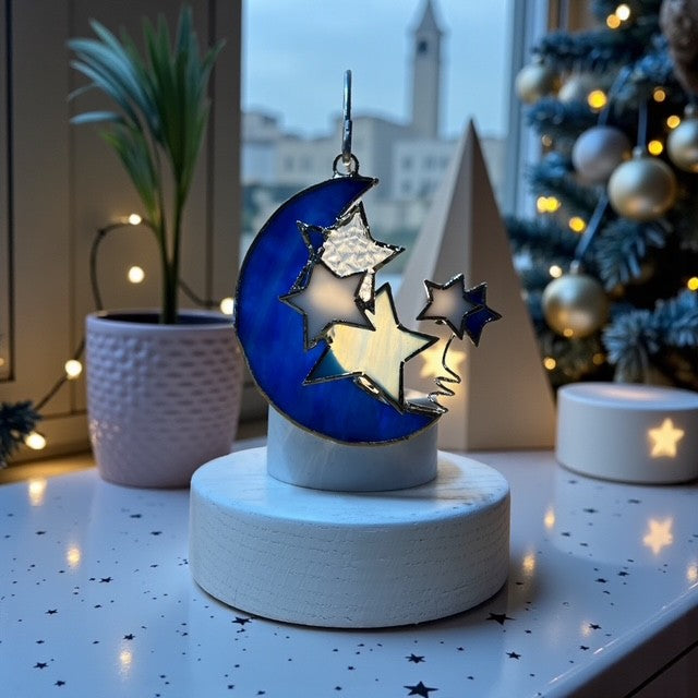 Glass Cover- Celestial Moon and Stars
