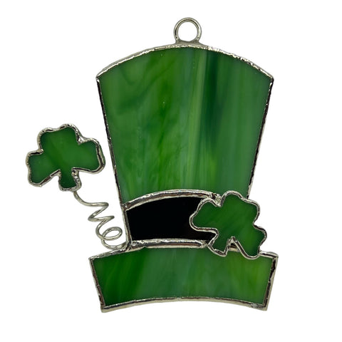 Glass Cover- Shamrock Hat