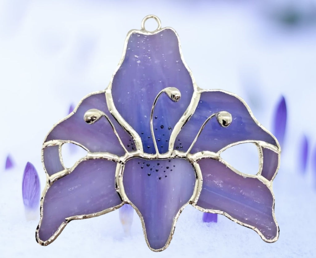 Glass Cover- Lily Flower