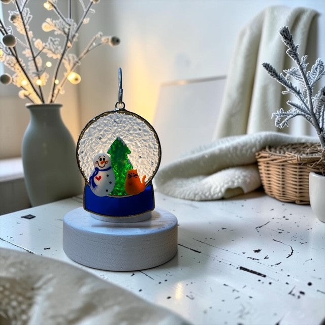 Glass Cover- Snow-globe Snowman/Dog/Cat