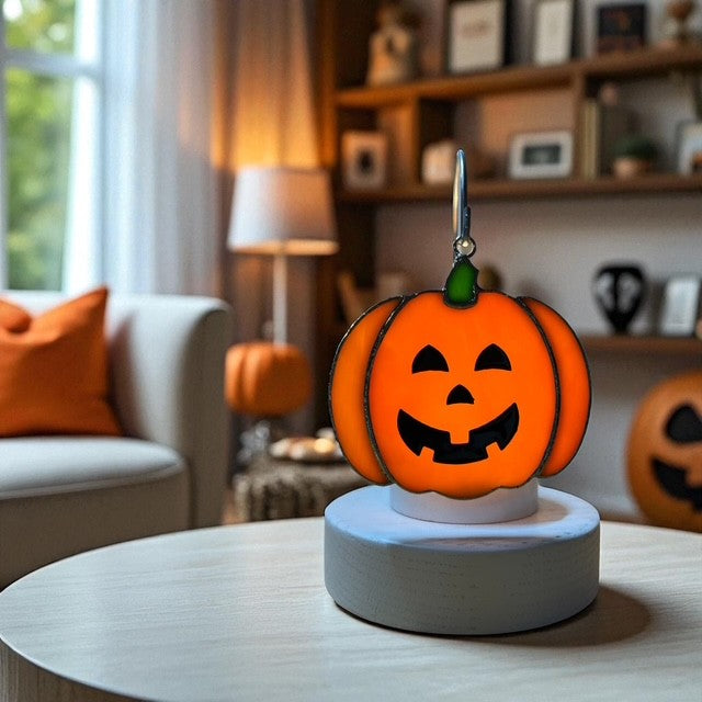 Glass Cover- Jack O' Lantern Pumpkin