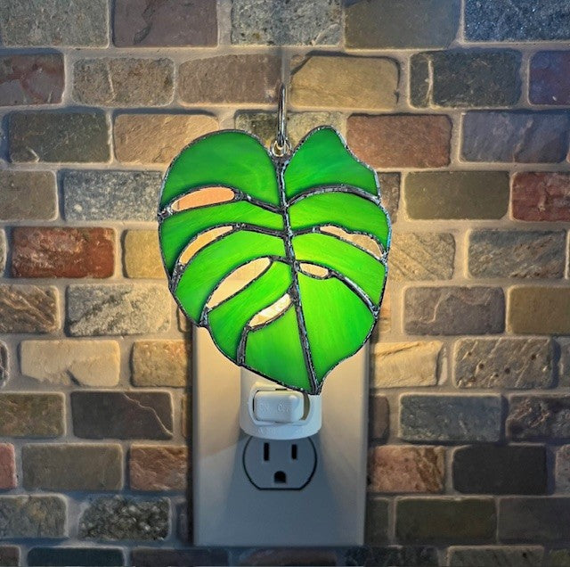 Glass Cover- Monstera Leaf