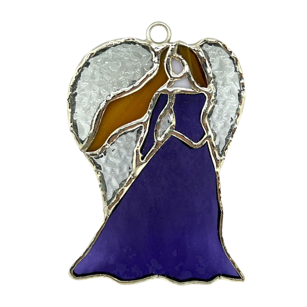 Glass Cover- The Angel of Hope , Spring Purple