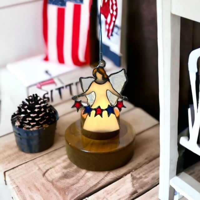 Glass Cover- The Angel Gabriel with Stars