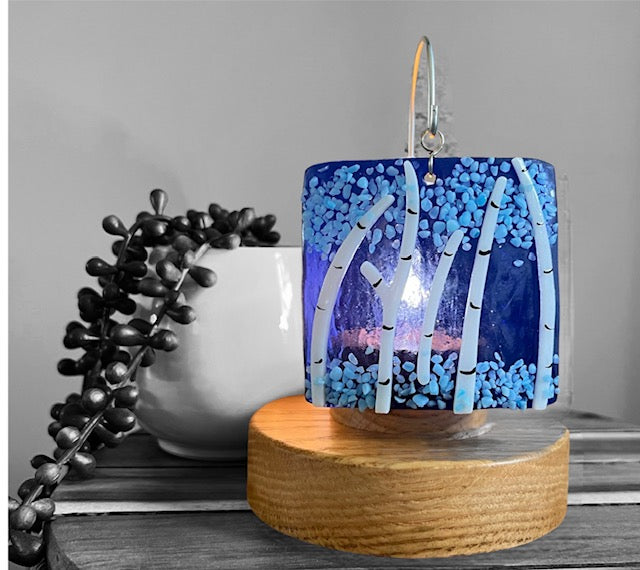 Glass Cover- Birch Trees