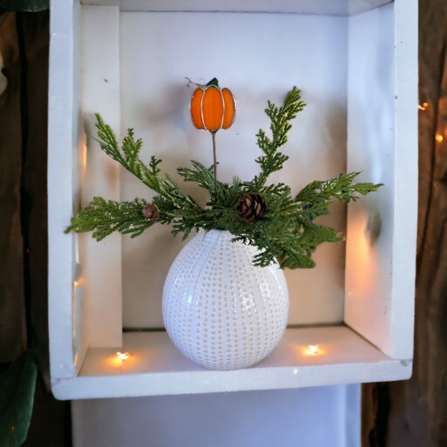 Holiday Mini Plant Stake- PUMPKIN