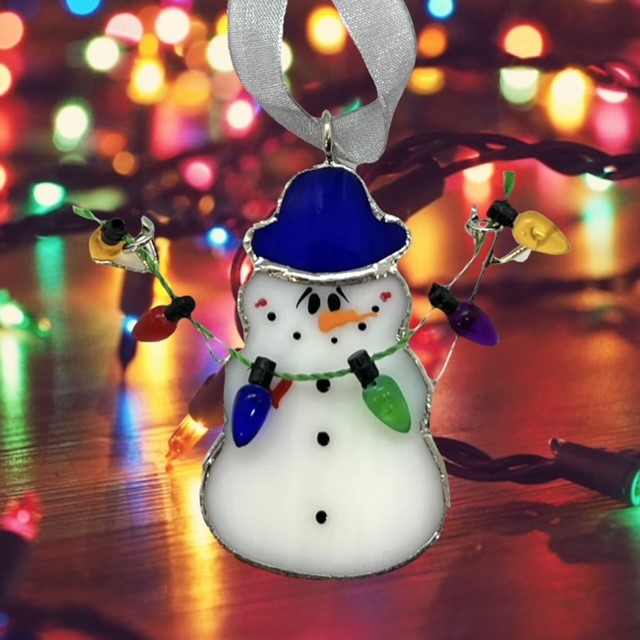 Swittle- Christmas Snowman Ornament (Blue Hat)