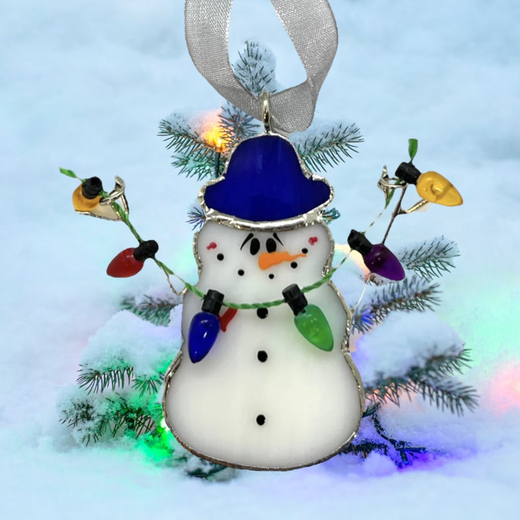 Swittle- Christmas Snowman Ornament (Blue Hat)