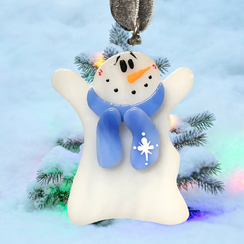 Swittle- Snowman with Scarf Ornament