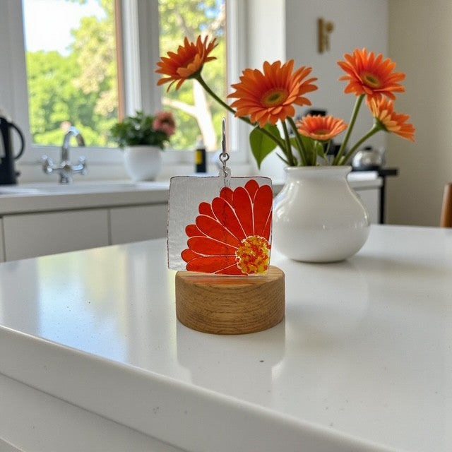 Glass Cover- Gerbera Daisy