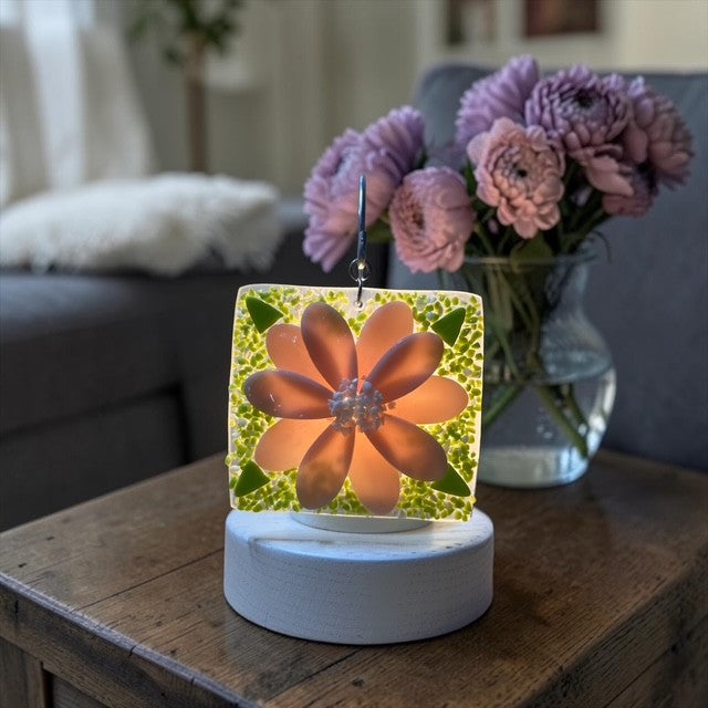 Glass Cover- Fused Flower (Mauve/Lavender) (Coming Soon)