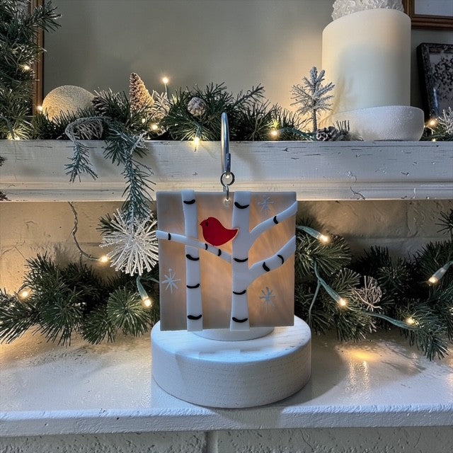 Glass Cover- Birch Trees WINTER