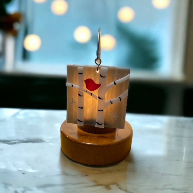 Glass Cover- Birch Trees WINTER