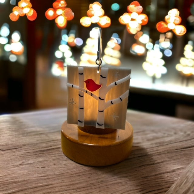 Glass Cover- Birch Trees WINTER