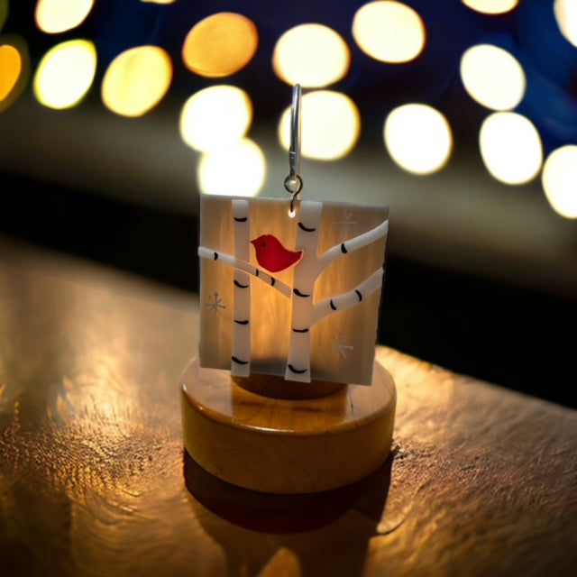 Glass Cover- Birch Trees WINTER