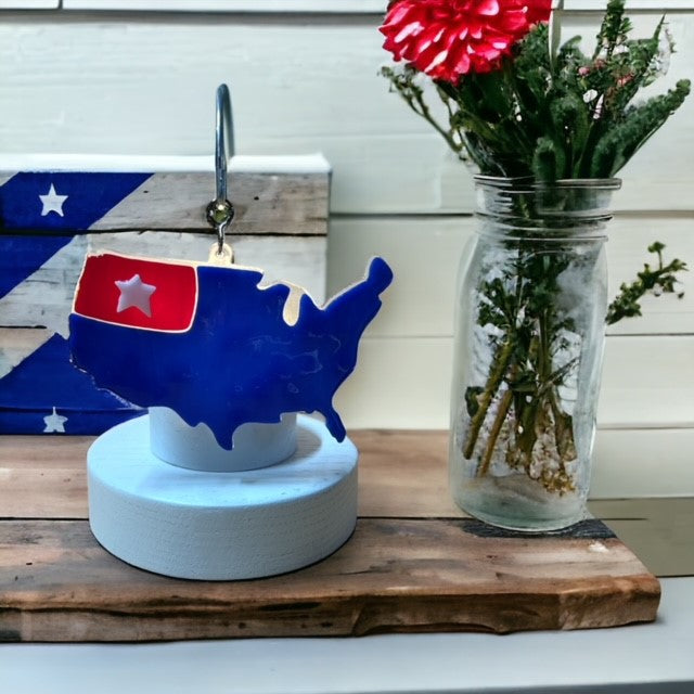 Glass Cover- USA BLUE