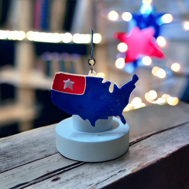 Glass Cover- USA BLUE