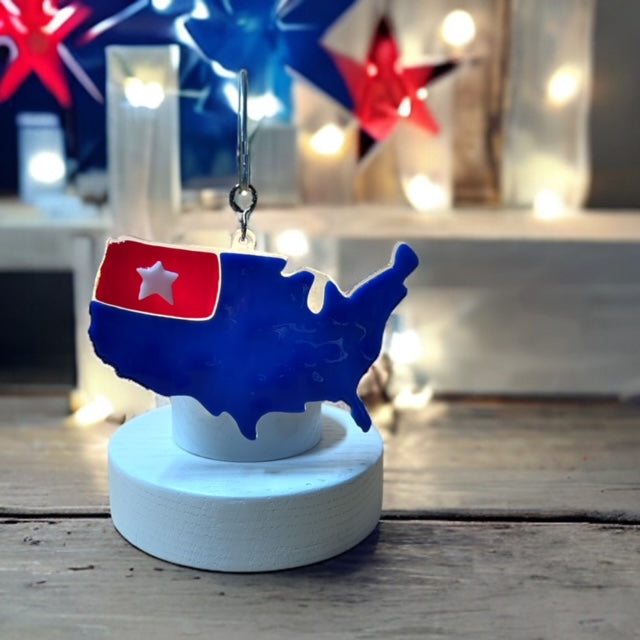 Glass Cover- USA BLUE