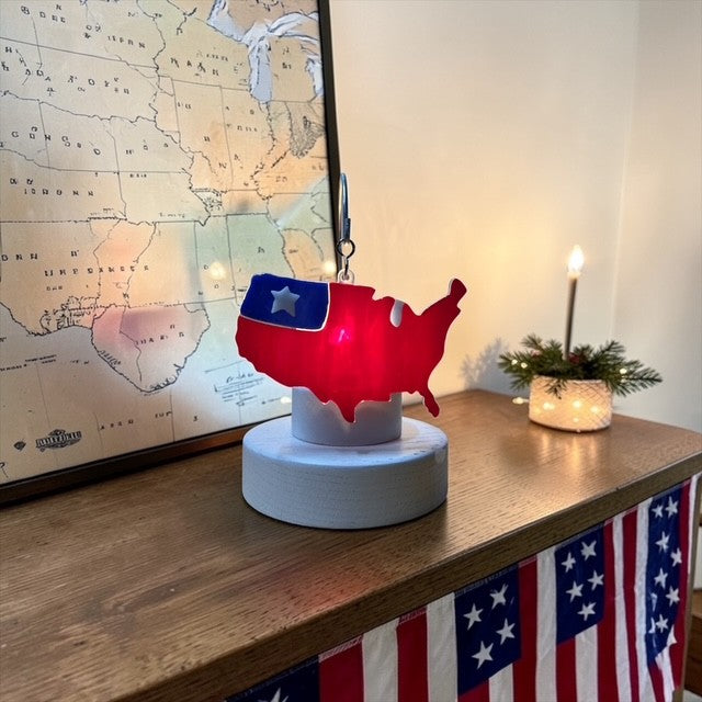 Glass Cover- USA RED