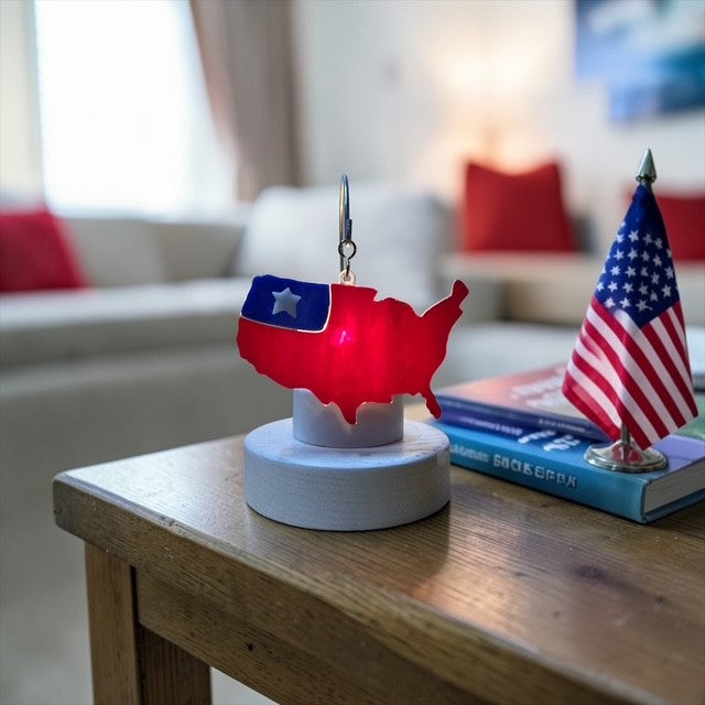 Glass Cover- USA RED