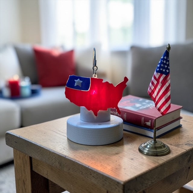 Glass Cover- USA RED