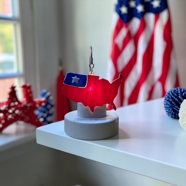 Glass Cover- USA RED