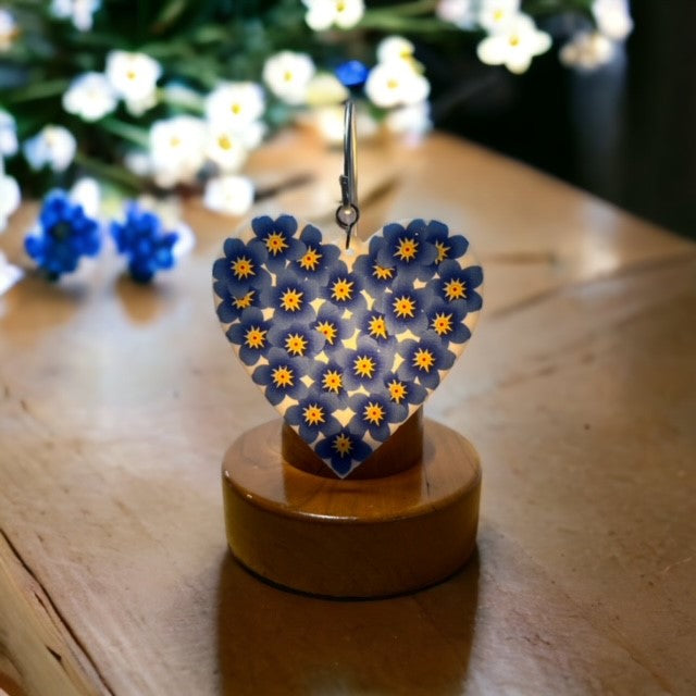 Glass Cover- Forget Me Not Heart