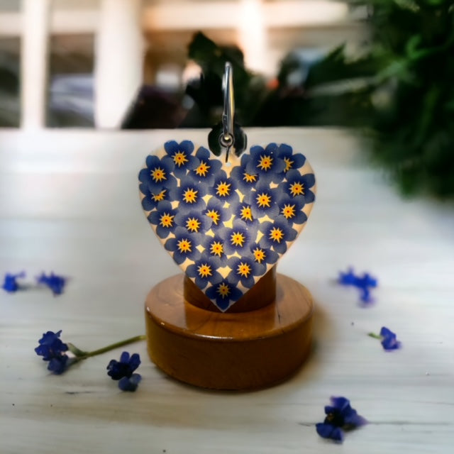 Glass Cover- Forget Me Not Heart
