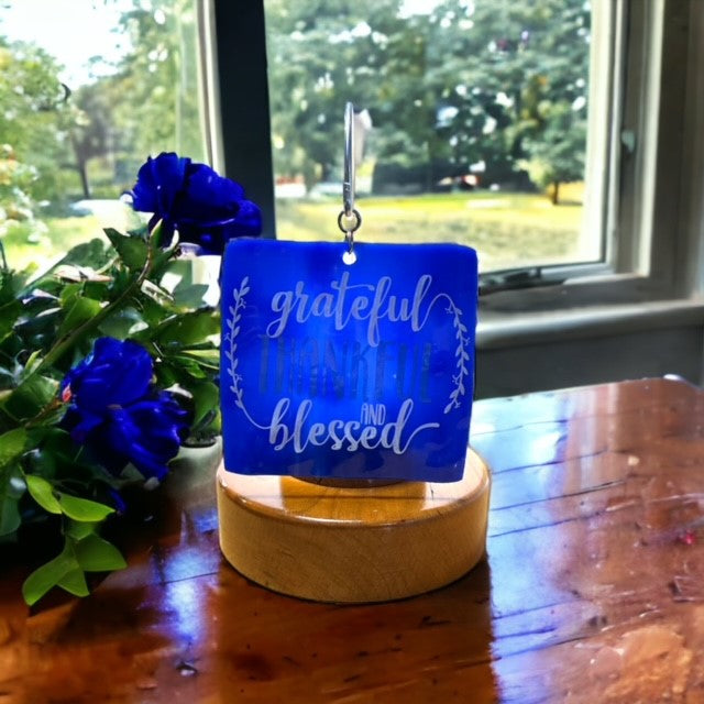 Glass Cover- GRATEFUL, THANKFUL, BLESSED