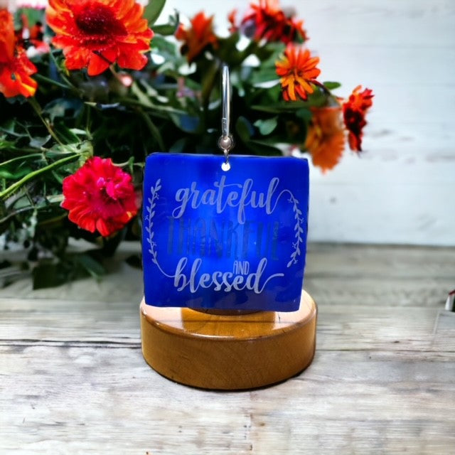 Glass Cover- GRATEFUL, THANKFUL, BLESSED