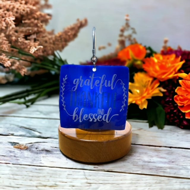 Glass Cover- GRATEFUL, THANKFUL, BLESSED