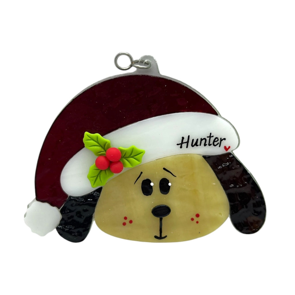 Glass Cover- Christmas Dog "Santa PAWS"