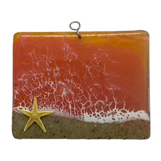 Glass Cover- Beach Wave Sunset